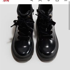 H&M Kids Black Lace-Up Boots
